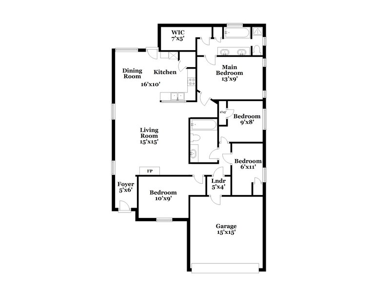 2,055/Mo, 1241 Chase Ln Seagoville, TX 75159 Floor Plan View