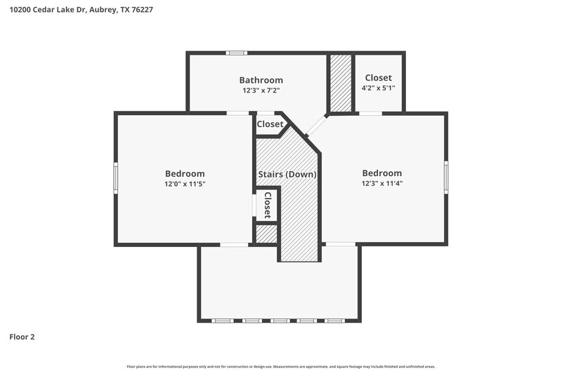 1,865/Mo, 10200 Cedar Lake Dr Providence Village, TX 76227 Floor Plan View 2
