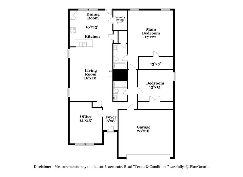 2,240/Mo, 8316 Early Dawn Trl Denton, TX 76210 Floor Plan View