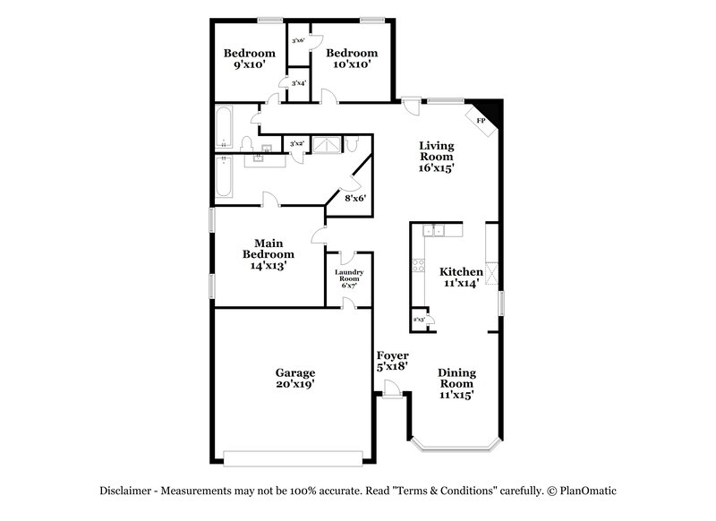 2,245/Mo, 905 Marist Dr Fort Worth, TX 76120 Floor Plan View