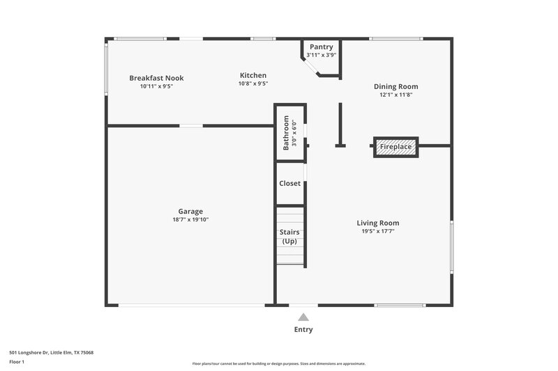 2,095/Mo, 501 Longshore Dr Little Elm, TX 75068 Floor Plan View