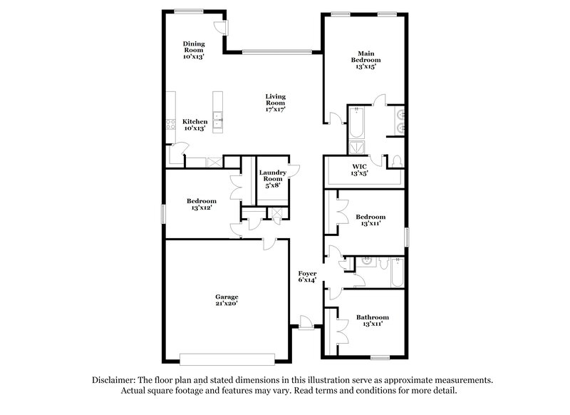 2,120/Mo, 14432 Leadrope Cir Haslet, TX 76052 Floorplan View