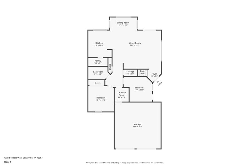 2,195/Mo, 1221 Settlers Way Lewisville, TX 75067 Floor Plan View