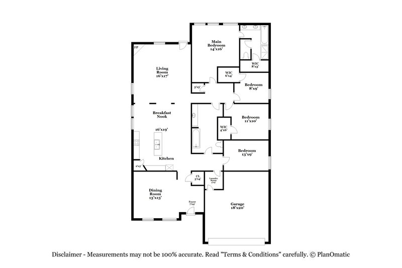 2,325/Mo, 7413 Errandale Dr Fort Worth, TX 76179 Floor Plan View
