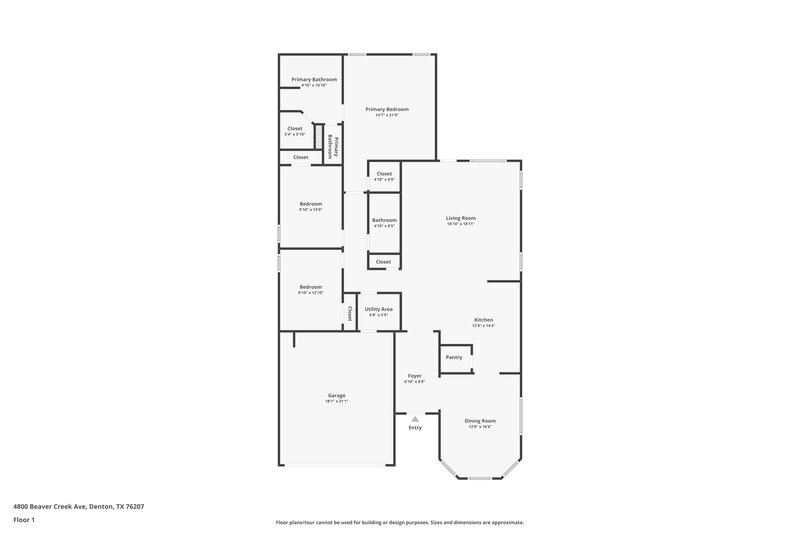 2,190/Mo, 4800 Beaver Creek Ave Denton, TX 76207 Floor Plan View