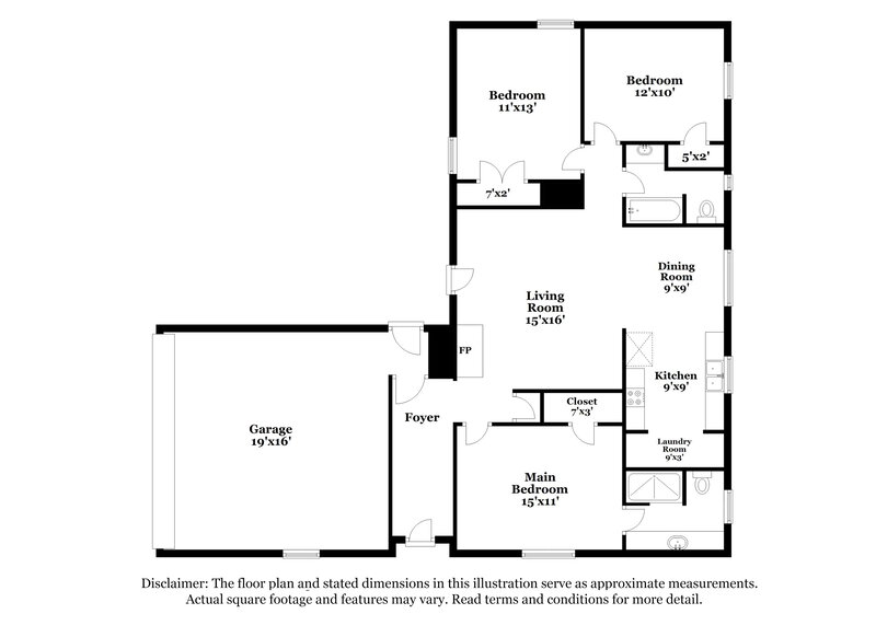 1,805/Mo, 901 Springhill Dr Burleson, TX 76028 Floor Plan View