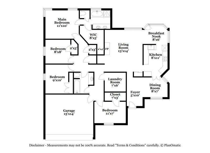 2,905/Mo, 6336 Canyon Lake Dr Dallas, TX 75249 Floor Plan View