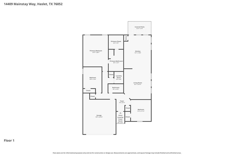 2,260/Mo, 14409 Mainstay Way Haslet, TX 76052 Floor Plan View