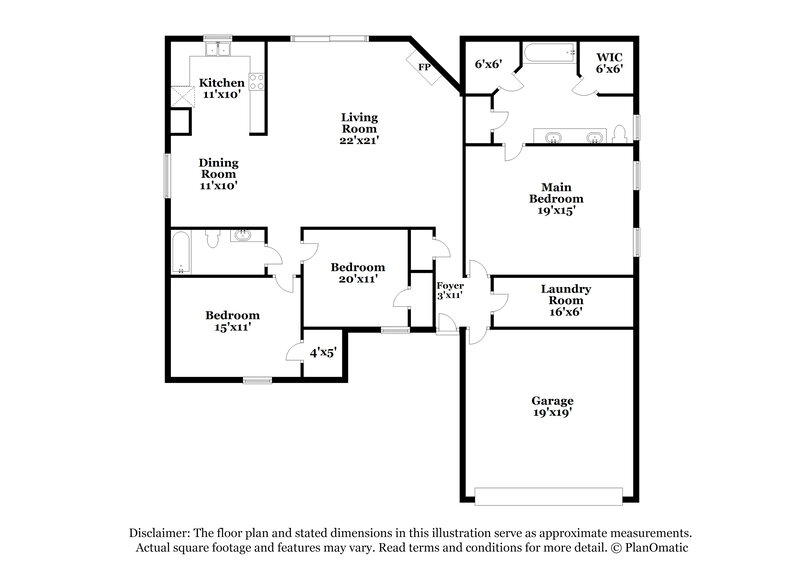 1,795/Mo, 6208 Cool Springs Dr Arlington, TX 76001 Floor Plan View