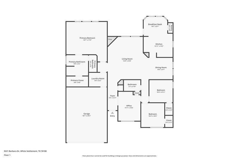 2,635/Mo, 9221 Barbara Dr Fort Worth, TX 76108 Floor Plan View