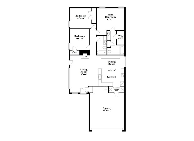 1,965/Mo, 1032 Sandalwood Dr Fort Worth, TX 76140 Floor Plan View