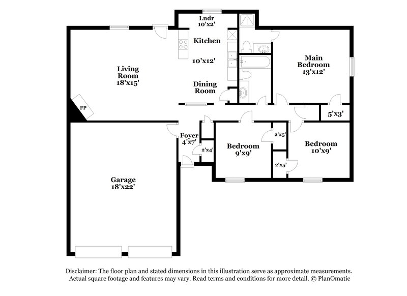 2,070/Mo, 933 Lemontree Dr Arlington, TX 76017 Floorplan View