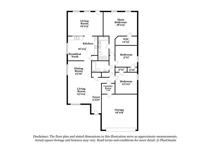 2,170/Mo, 5312 Newcastle Ln Fort Worth, TX 76135 Floorplan View