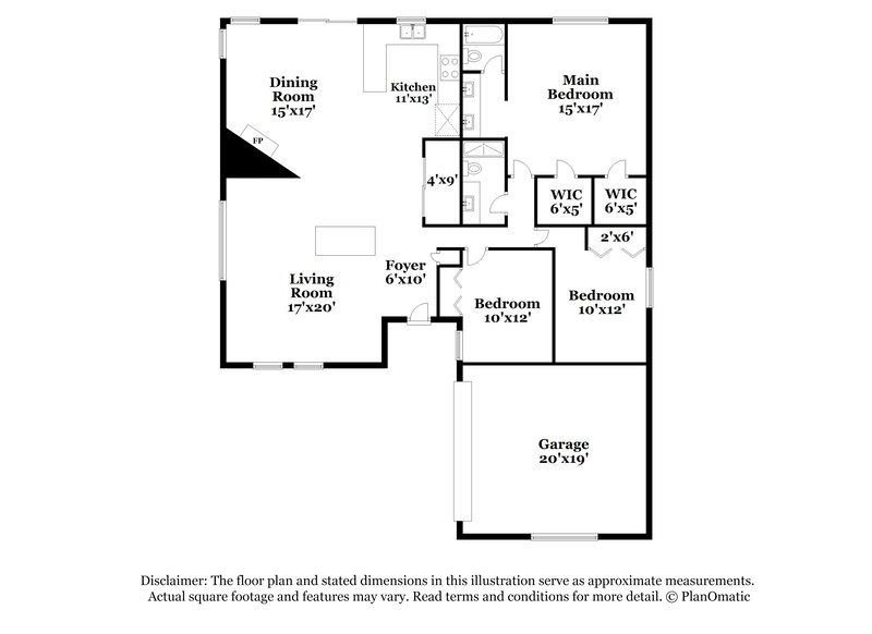 2,245/Mo, 6808 Sunnybank Dr Fort Worth, TX 76137 Floor Plan View