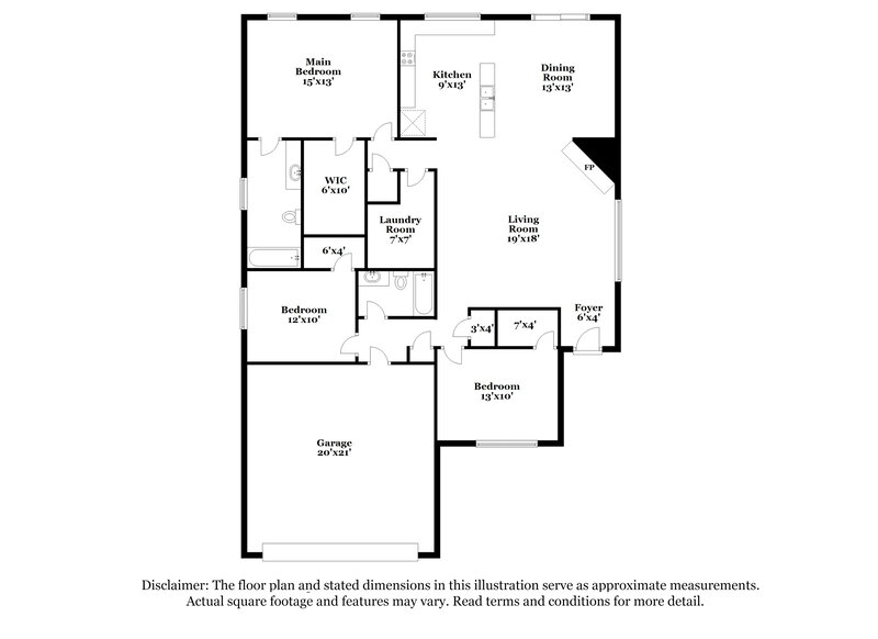 2,305/Mo, 2108 Biggs St Fort Worth, TX 76177 Floor Plan View