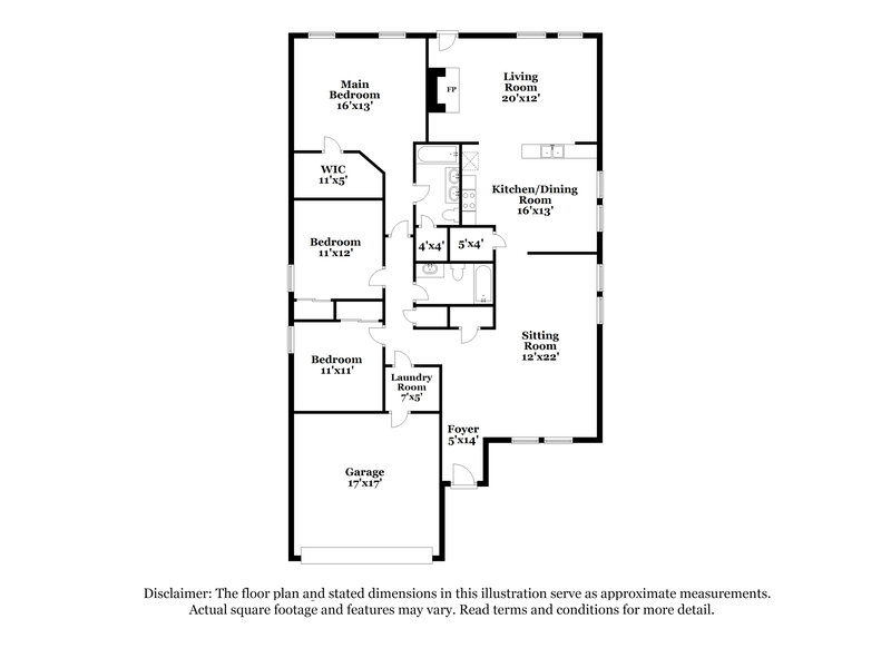 2,165/Mo, 1618 Danbury Dr Garland, TX 75040 Floor Plan View