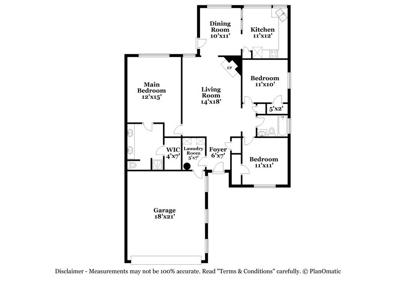 1,940/Mo, 2504 Creekwood Ln Fort Worth, TX 76123 Floor Plan View