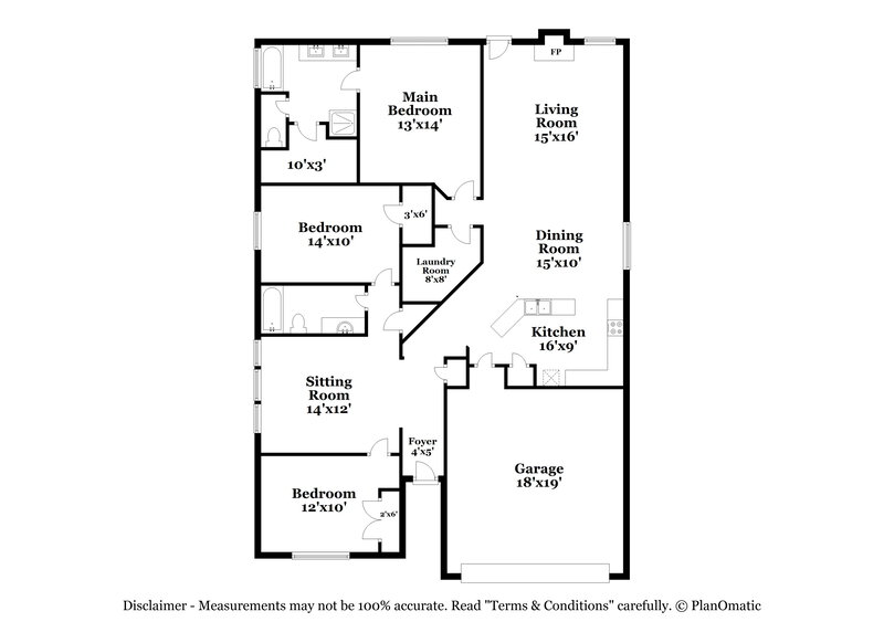 2,155/Mo, 2904 Bourbon St Fort Worth, TX 76123 Floor Plan View