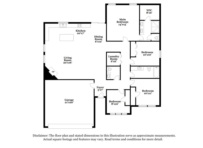 2,315/Mo, 8020 Tree Leaf Ln Fort Worth, TX 76123 Floor Plan View