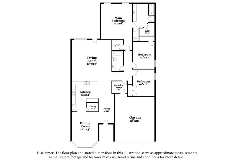 2,490/Mo, 13653 Helix Bridge Way Crowley, TX 76036 Floor Plan View
