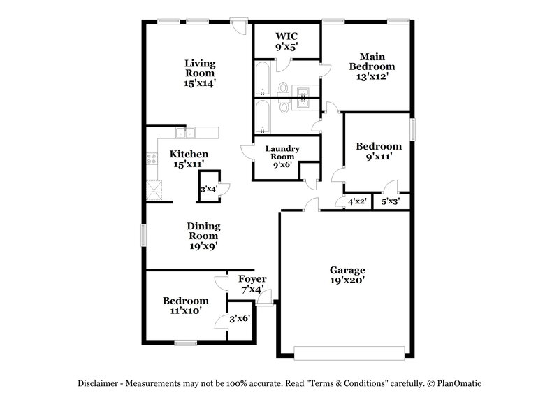 2,060/Mo, 1428 Waterford Dr Little Elm, TX 75068 Floor Plan View