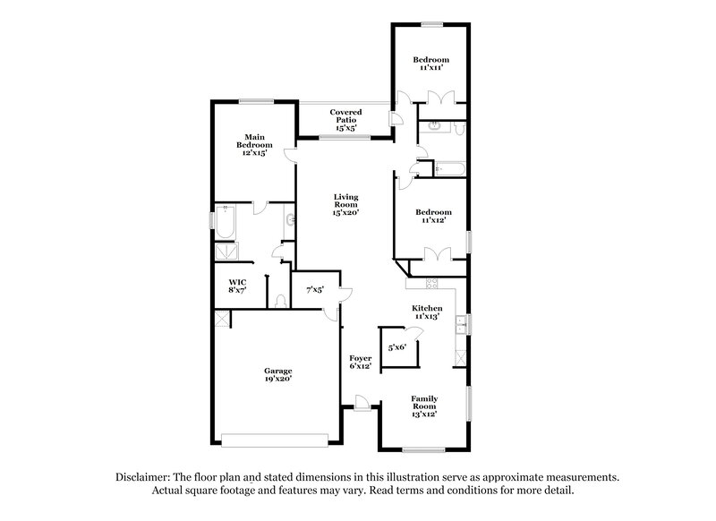 2,255/Mo, 1017 Princewood Dr Denton, TX 76207 Floorplan View