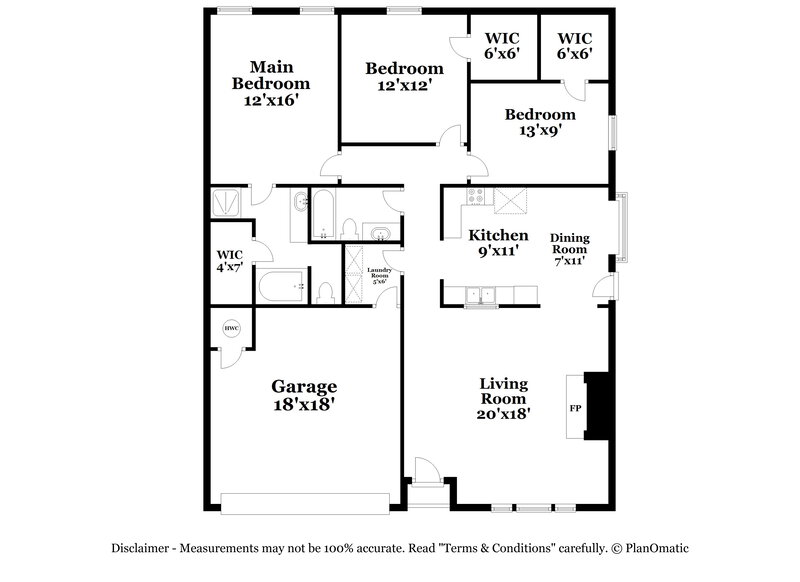 2,270/Mo, 1217 Embercrest Dr Midlothian, TX 76065 Floor Plan View