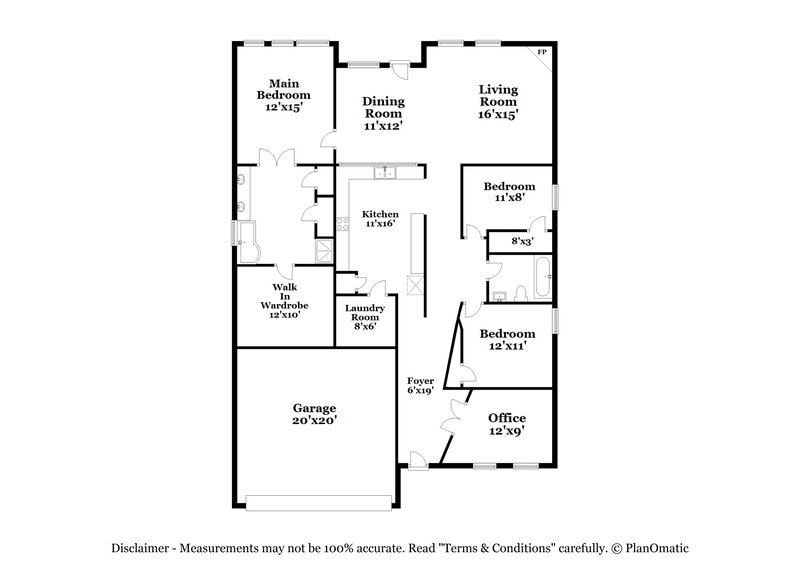 2,205/Mo, 5505 Paloma Ct Fort Worth, TX 76179 Floor Plan View