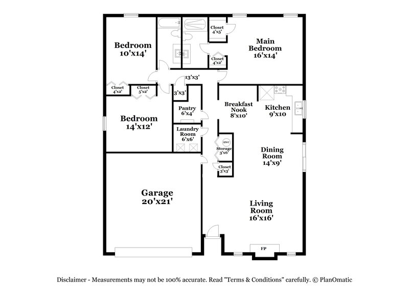 2,090/Mo, 3300 Chalmette Ct Forest Hill, TX 76140 Floor Plan View