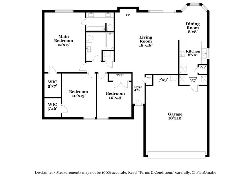 1,975/Mo, 2917 Green Ridge St Fort Worth, TX 76133 Floor Plan View