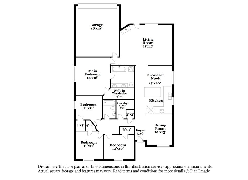 2,265/Mo, 1842 Reynolds St Lancaster, TX 75134 Floorplan View