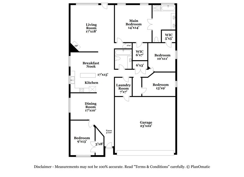 2,470/Mo, 7862 Park Downs Dr Fort Worth, TX 76137 Floor Plan View