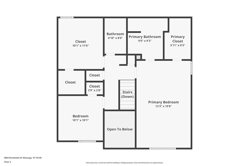 2,140/Mo, 6804 Brookdale Dr Watauga, TX 76148 Floor Plan View