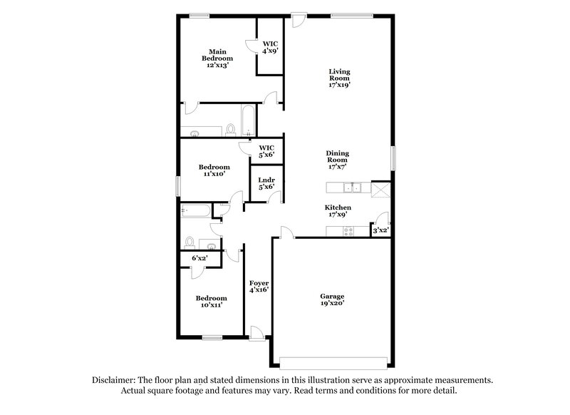2,260/Mo, 1124 Skyline Dr Hutchins, TX 75141 Floor Plan View