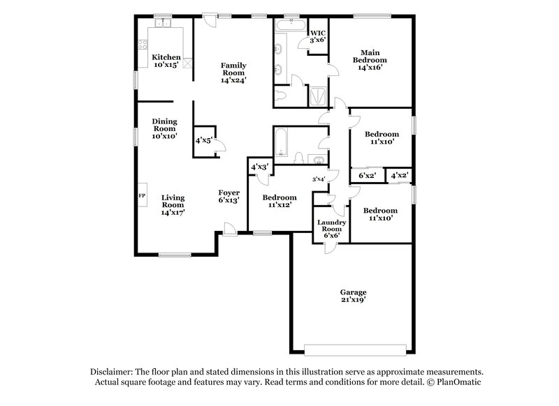 2,410/Mo, 2119 Belmont Park Dr Arlington, TX 76017 Floor Plan View