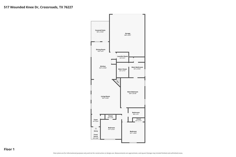 1,965/Mo, 517 Wounded Knee Dr Aubrey, TX 76227 Floor Plan View