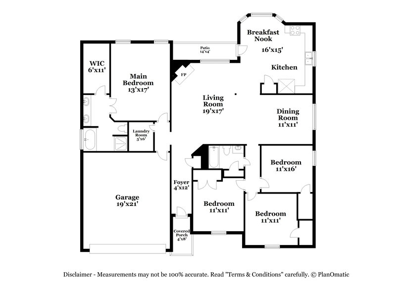 3,050/Mo, 1113 Dixon Ln Denton, TX 76207 Floor Plan View