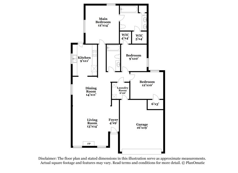 1,695/Mo, 5708 Shady Springs Trl Fort Worth, TX 76179 Floor Plan View