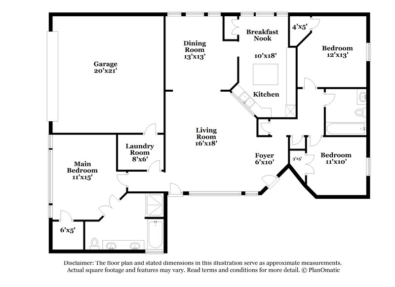 2,250/Mo, 2617 Crystal Falls Dr Mesquite, TX 75181 Floor Plan View