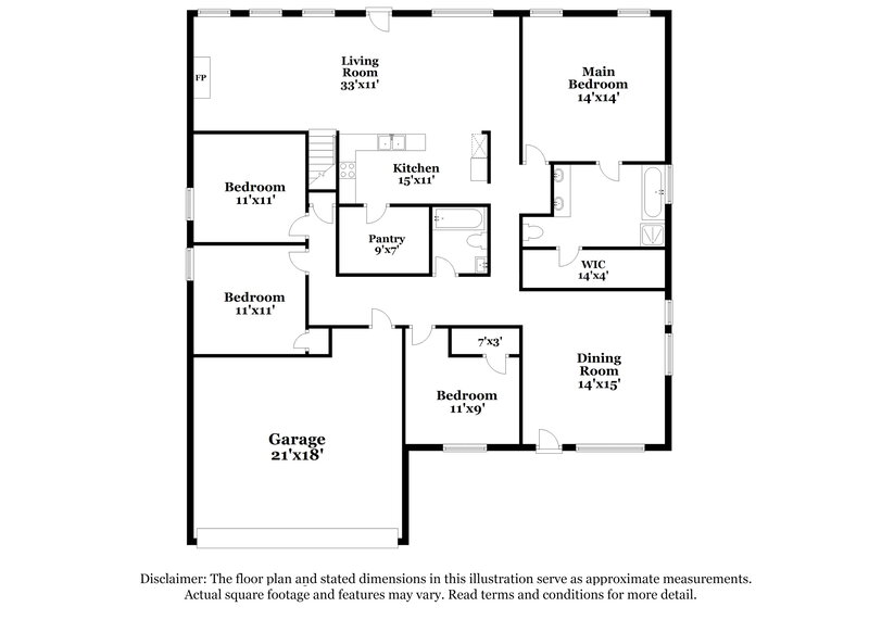 2,250/Mo, 1203 Hampton Dr Forney, TX 75126 Floor Plan View