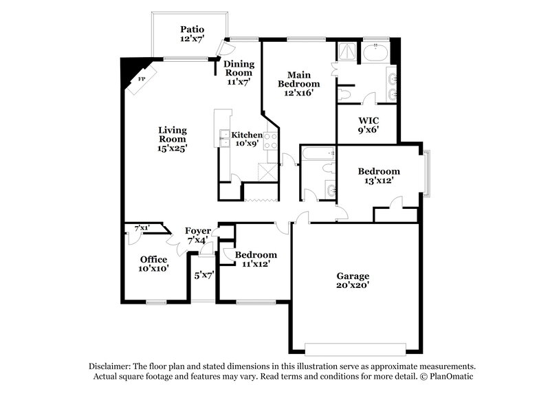 2,050/Mo, 2952 Stockton St Denton, TX 76209 Floor Plan View