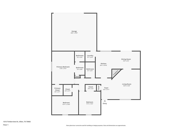 1,935/Mo, 1313 Timberview Dr Allen, TX 75002 Floor Plan View