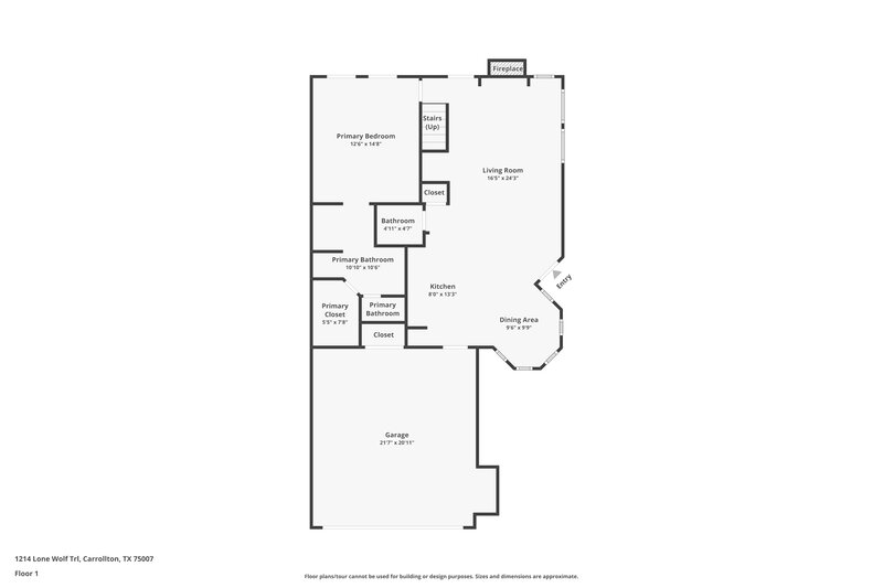 2,325/Mo, 1214 Lone Wolf Trail Carrollton, TX 75007 Floor Plan View