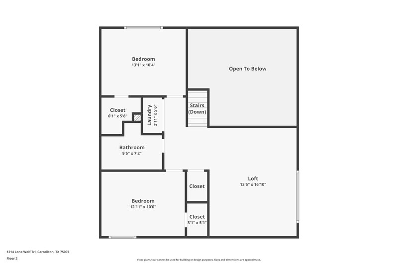 2,325/Mo, 1214 Lone Wolf Trail Carrollton, TX 75007 Floor Plan View 2