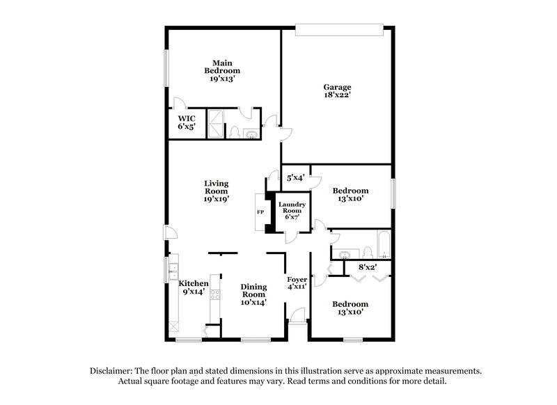 1,765/Mo, 6505 Alta Oaks Dr Garland, TX 75043 Floor Plan View