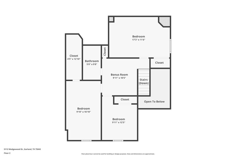 2,165/Mo, 5112 Wedgewood Dr Garland, TX 75043 Floor Plan View 2