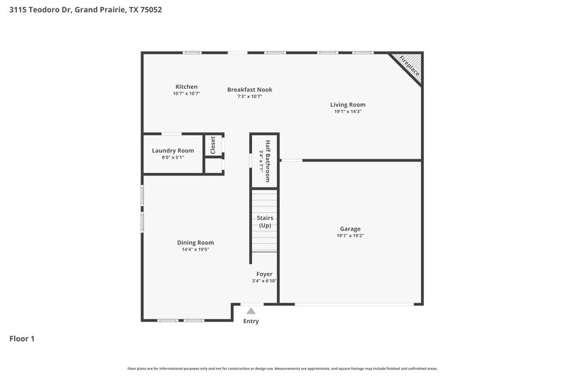 2,935/Mo, 3115 Teodoro Dr Grand Prairie, TX 75052 Floor Plan View