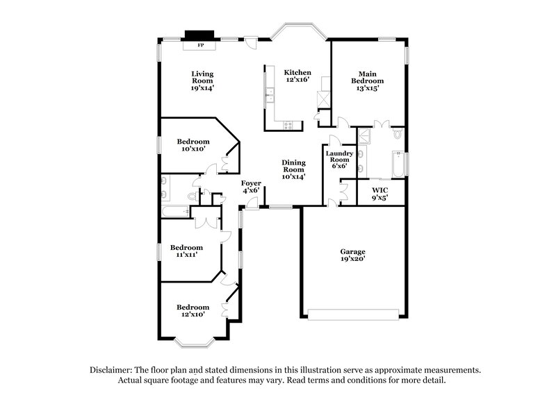 4,690/Mo, 4324 Endicott Dr Grand Prairie, TX 75052 Floor Plan View