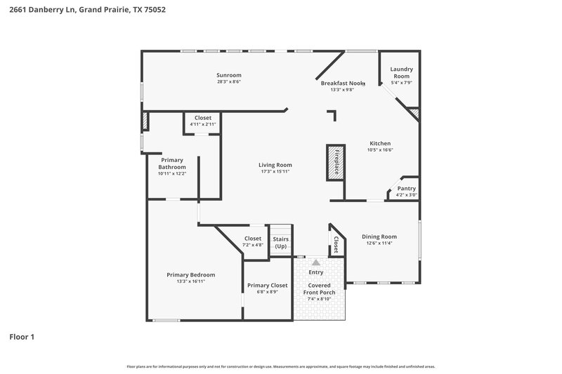 2,640/Mo, 2661 Danberry Ln Grand Prairie, TX 75052 Floor Plan View