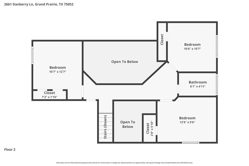 2,640/Mo, 2661 Danberry Ln Grand Prairie, TX 75052 Floor Plan View 2